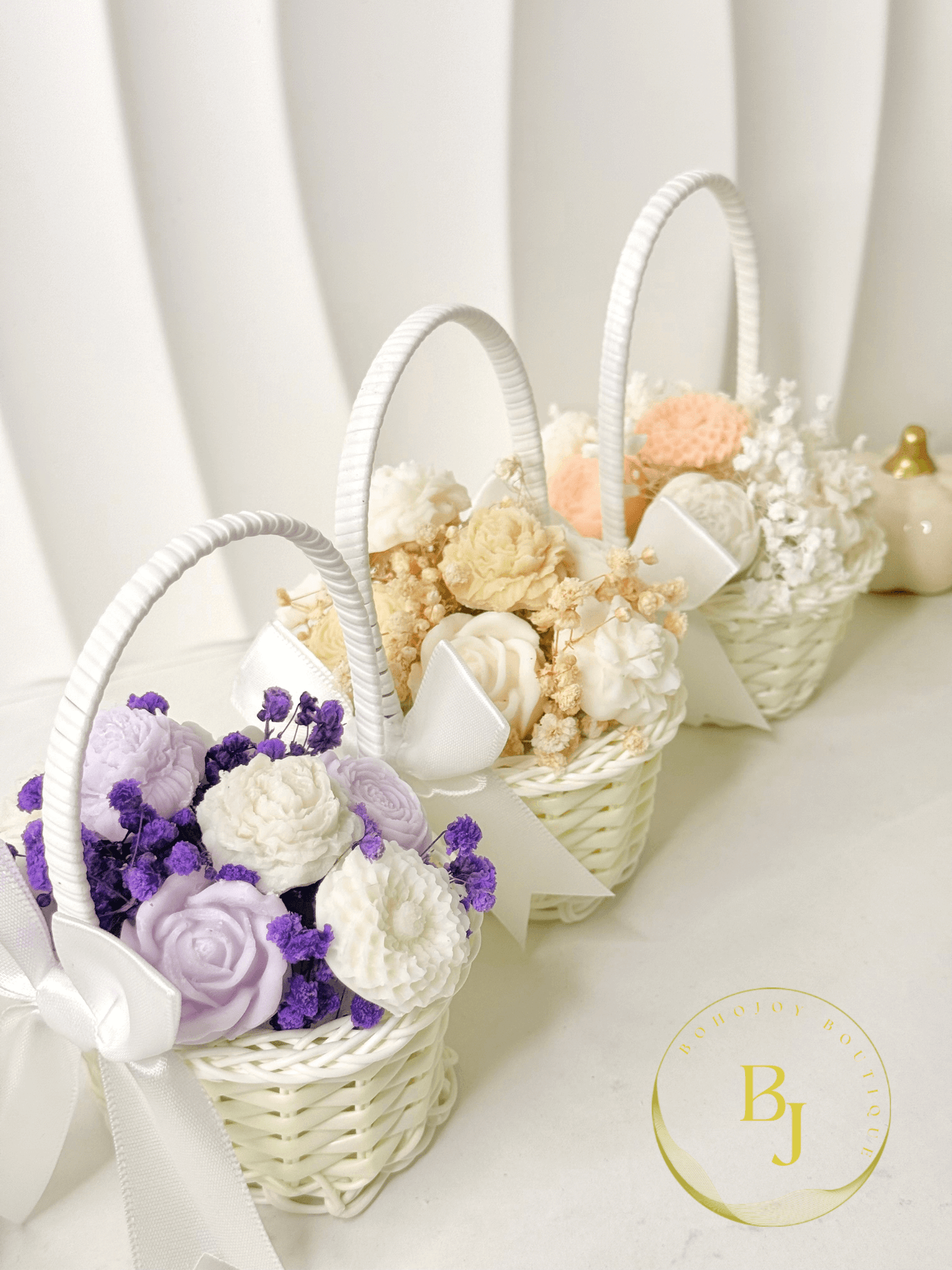 Bougie Mini PANIER FLORAL - BOHOJOY