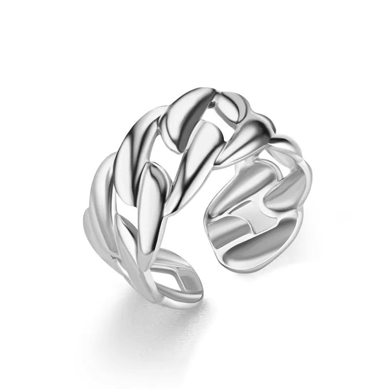 BIANCA - Bague Chaîne Élégante en Acier Inoxydable