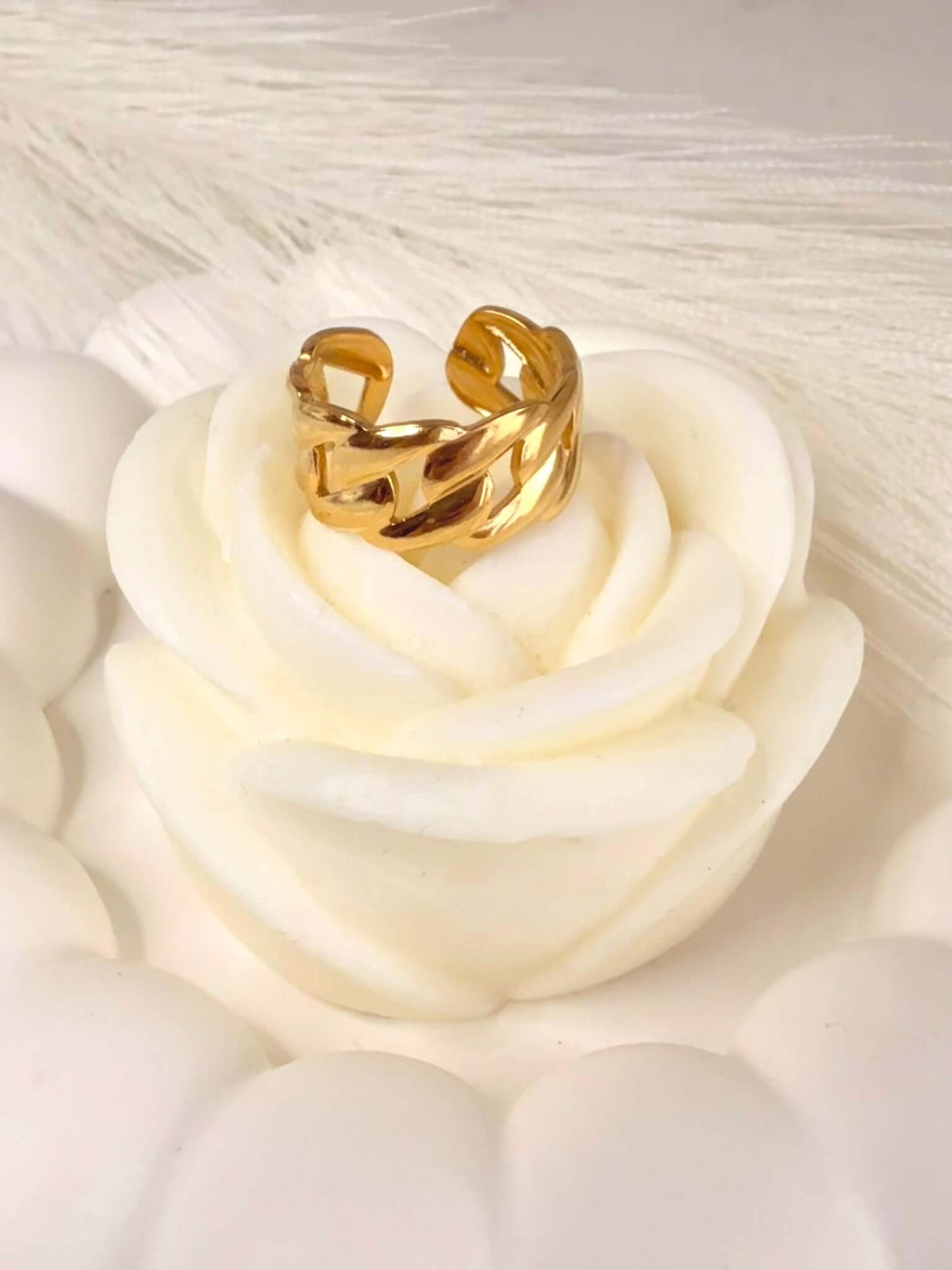 BIANCA - Bague Chaîne Élégante en Acier Inoxydable
