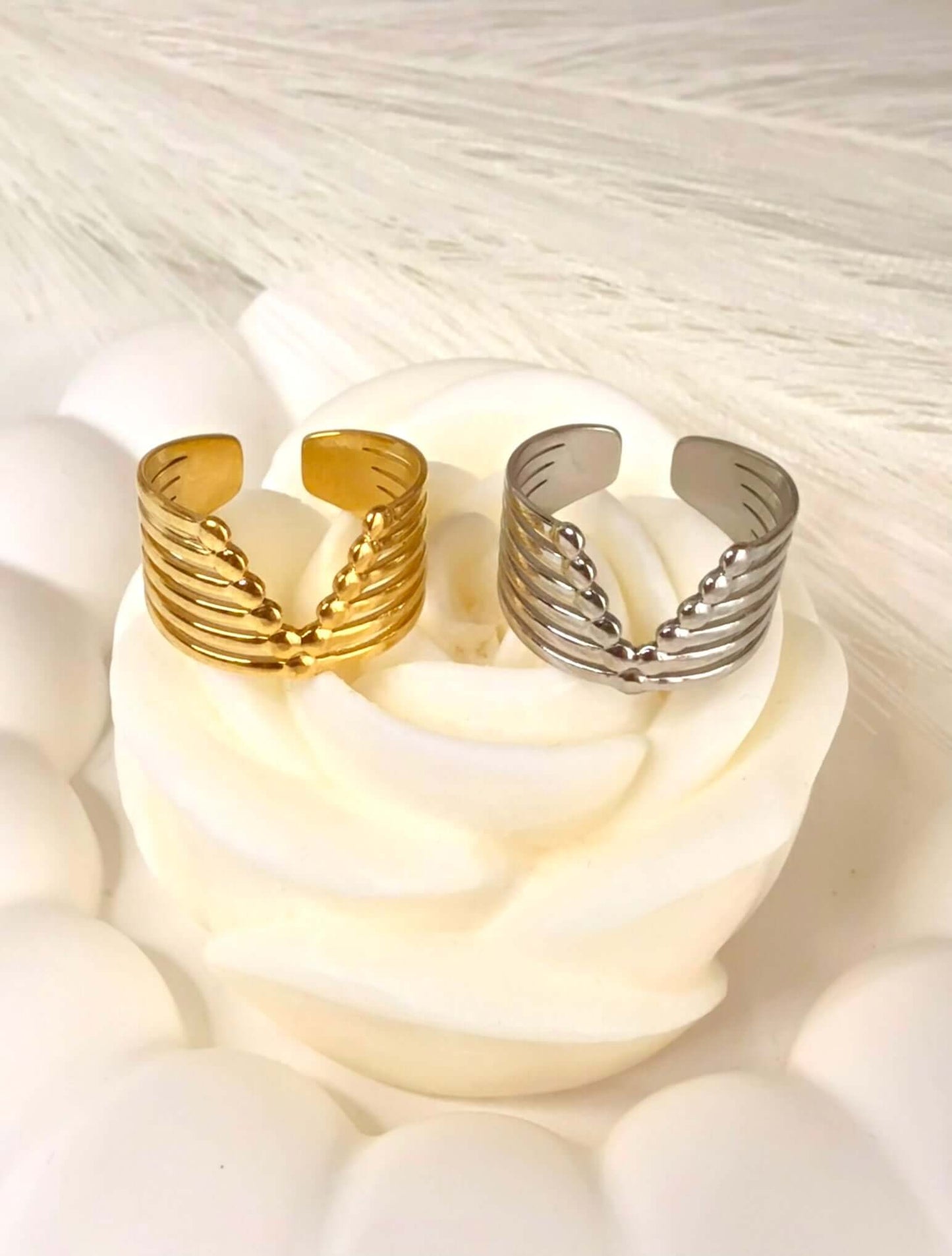 Bague GARANCE en Acier Inoxydable - Élégance Bohojoy