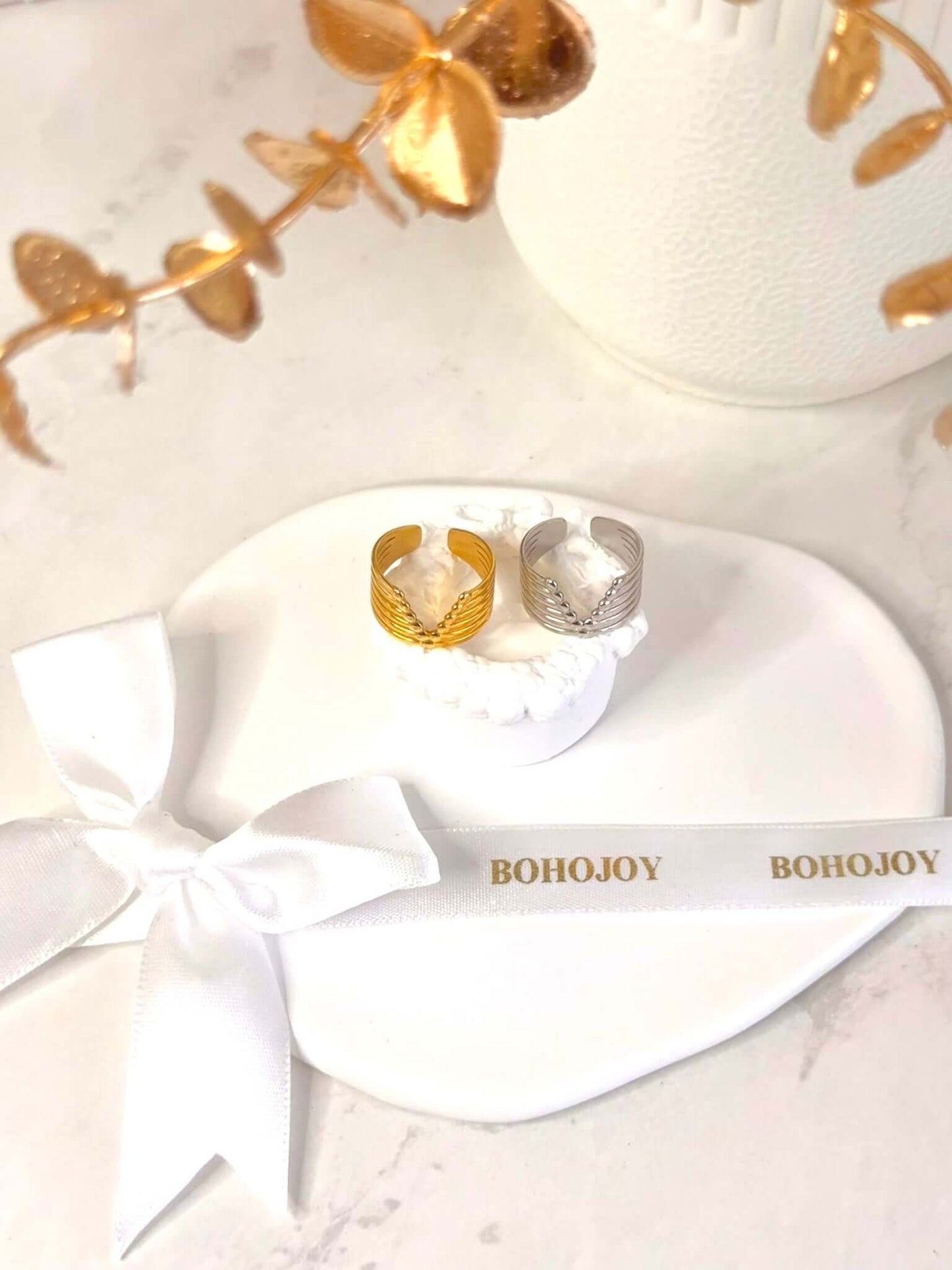 Bague GARANCE en Acier Inoxydable - Élégance Bohojoy