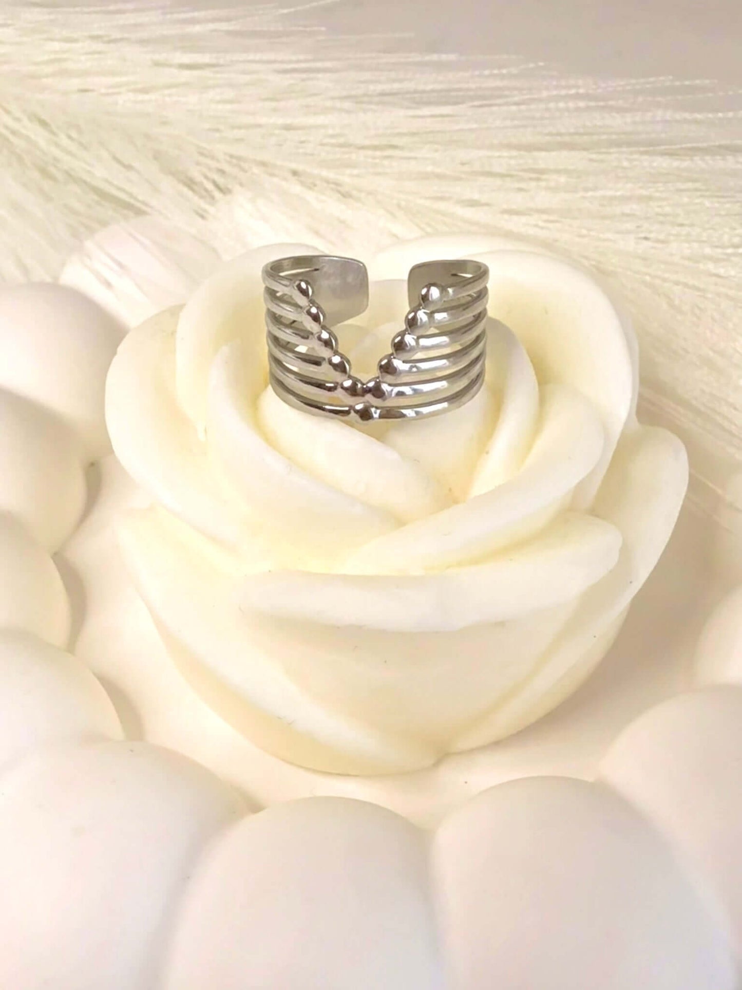 Bague GARANCE en Acier Inoxydable - Élégance Bohojoy