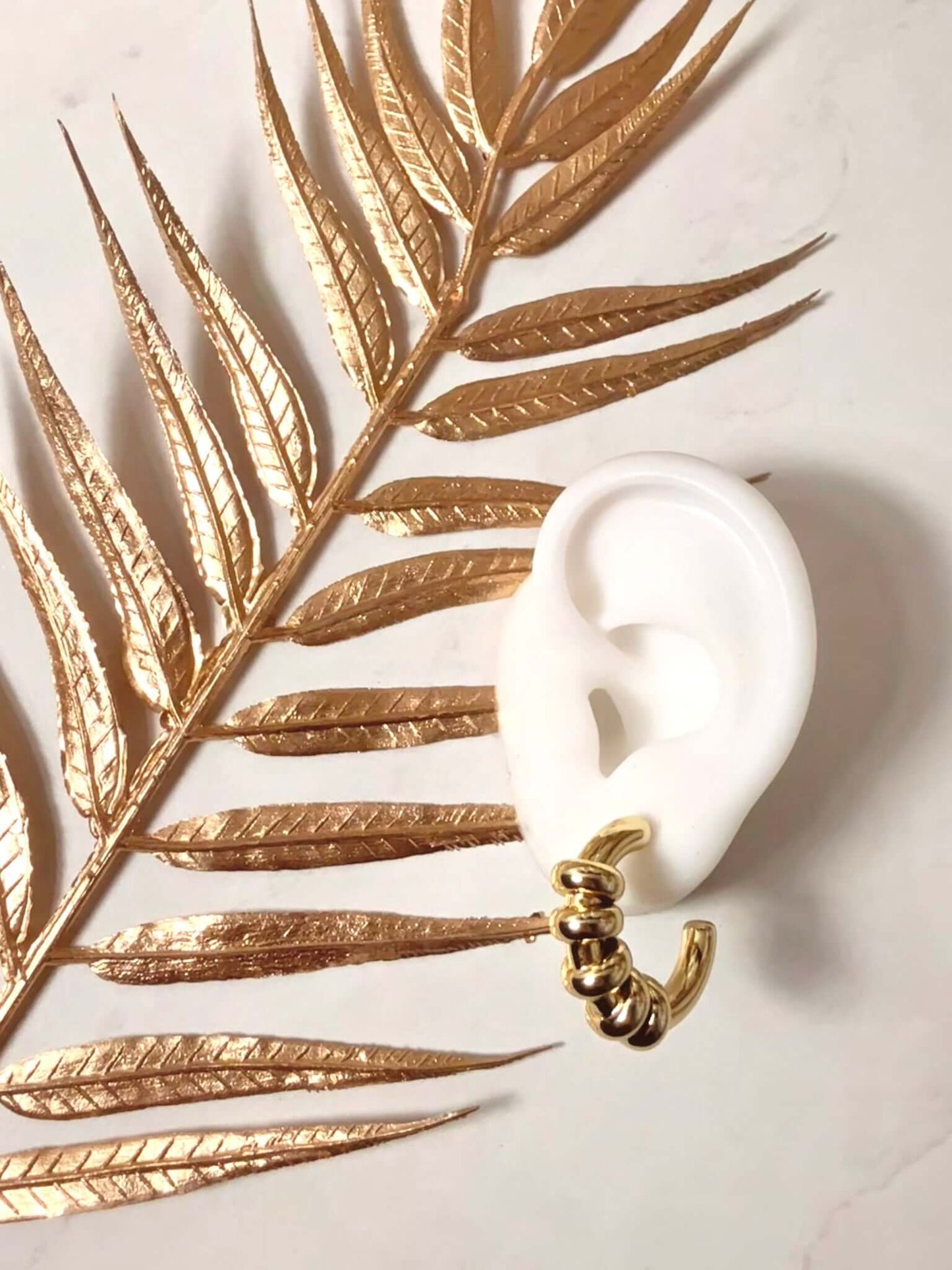 Boucles d'oreilles RITA en acier inoxydable - Élégance dorée