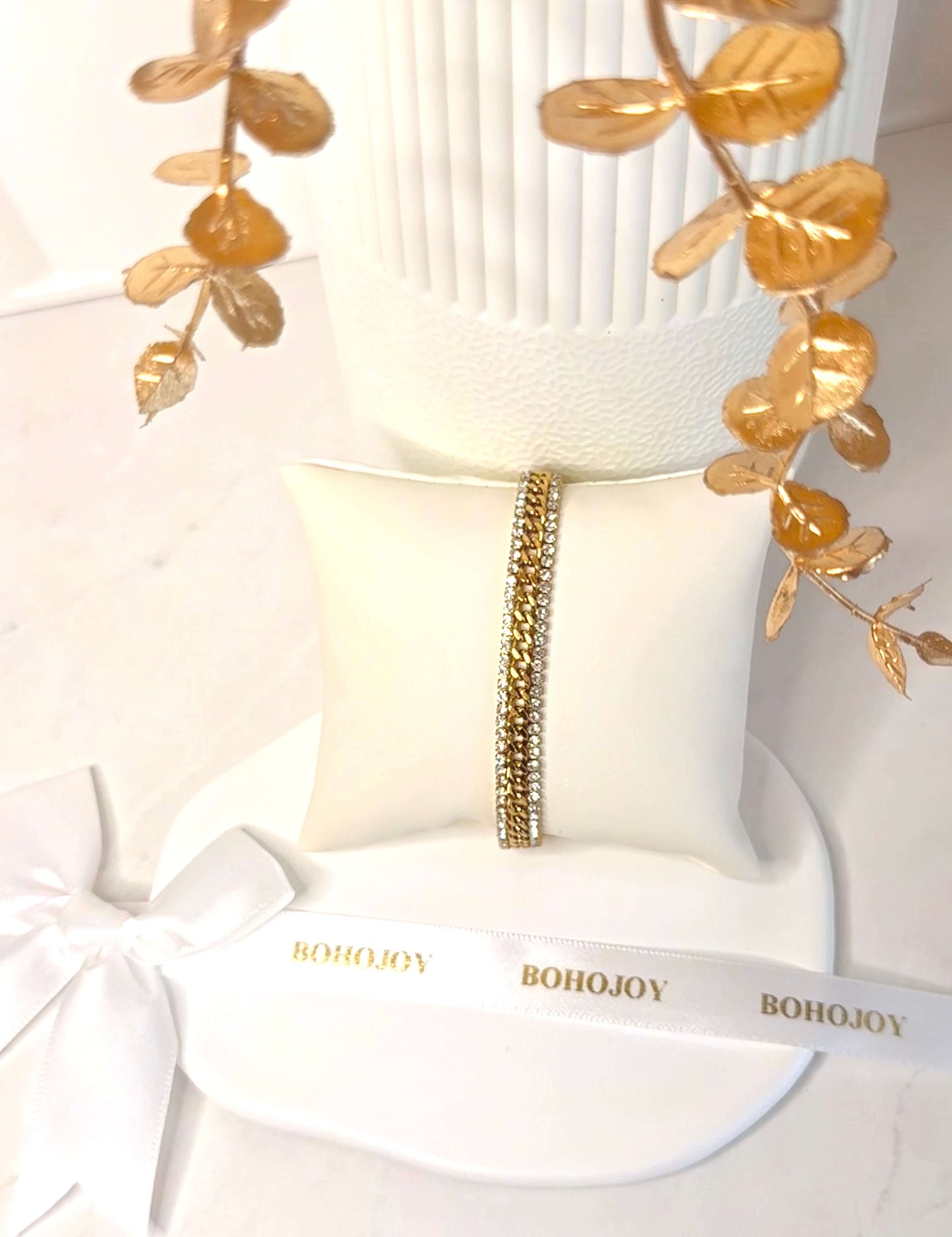 Bracelet CLEORA - Acier inoxydable avec strass en Zircon | Bohojoy