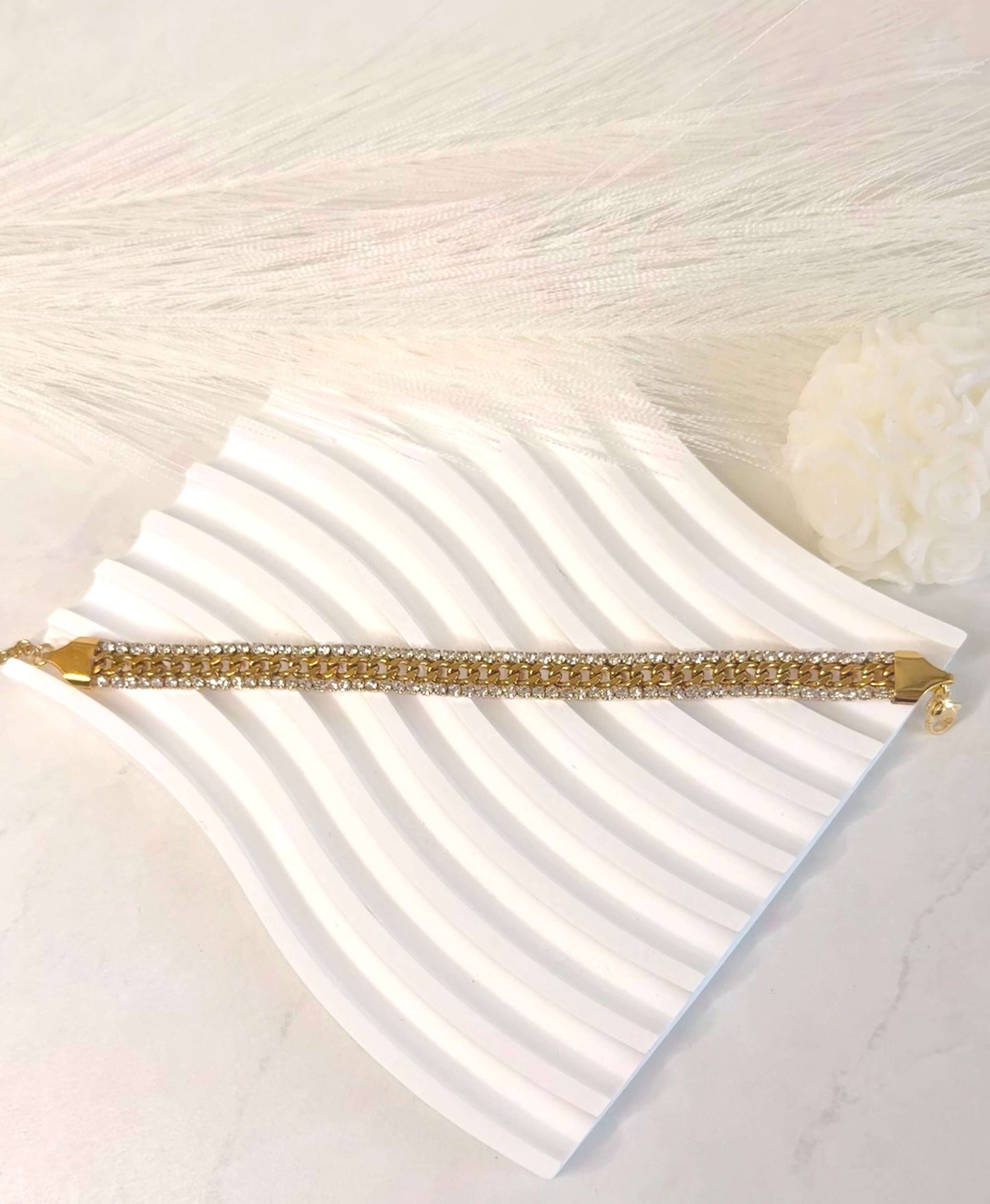 Bracelet CLEORA - Acier inoxydable avec strass en Zircon | Bohojoy