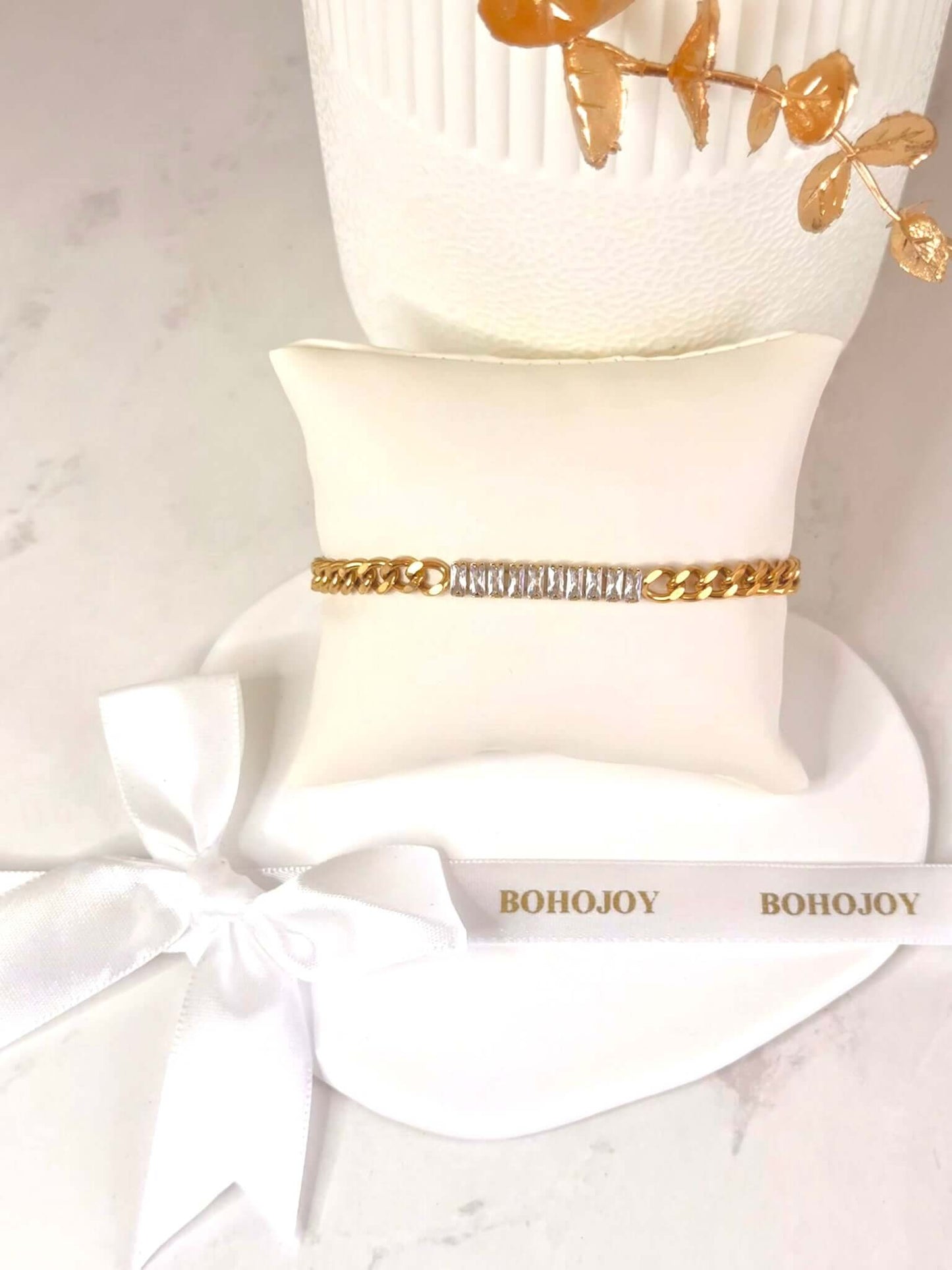 Bracelet DORIA en Acier Inoxydable avec Strass