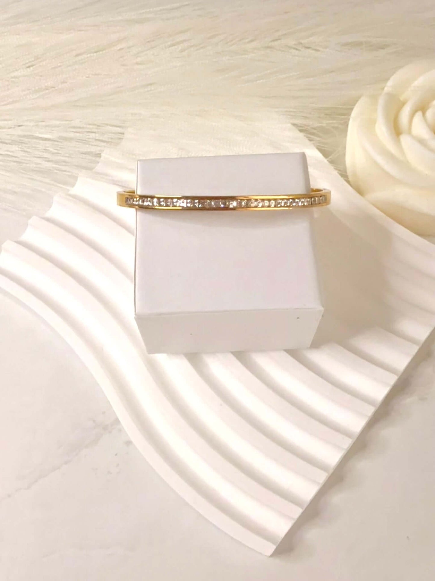 Bracelet Jonc CAROLL en Acier Inoxydable avec Strass