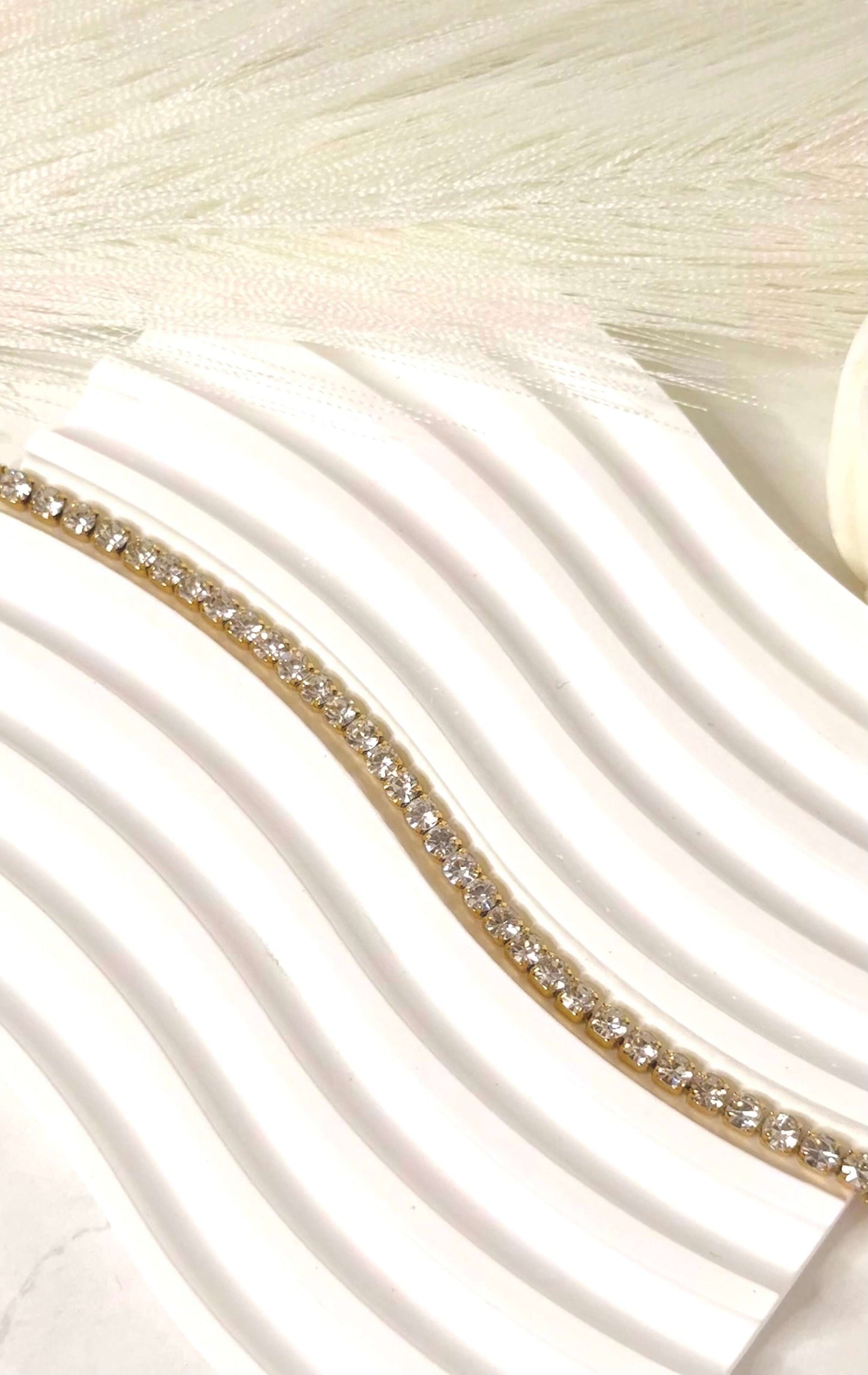 Bracelet PASSION en Acier Inoxydable avec Strass