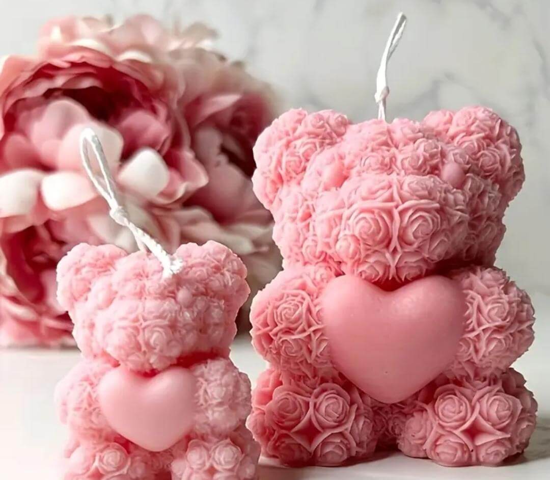 Fondant Bougie en Forme d'Ourson - Fabrication Française fait main | Bohojoy