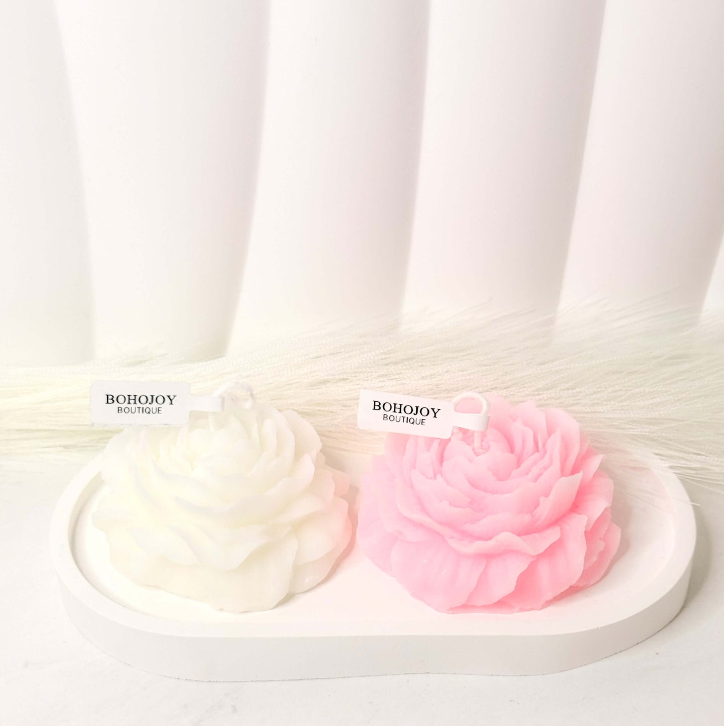 Fondant Bougie en Forme de Pivoine - Fabrication Française fait main | Bohojoy