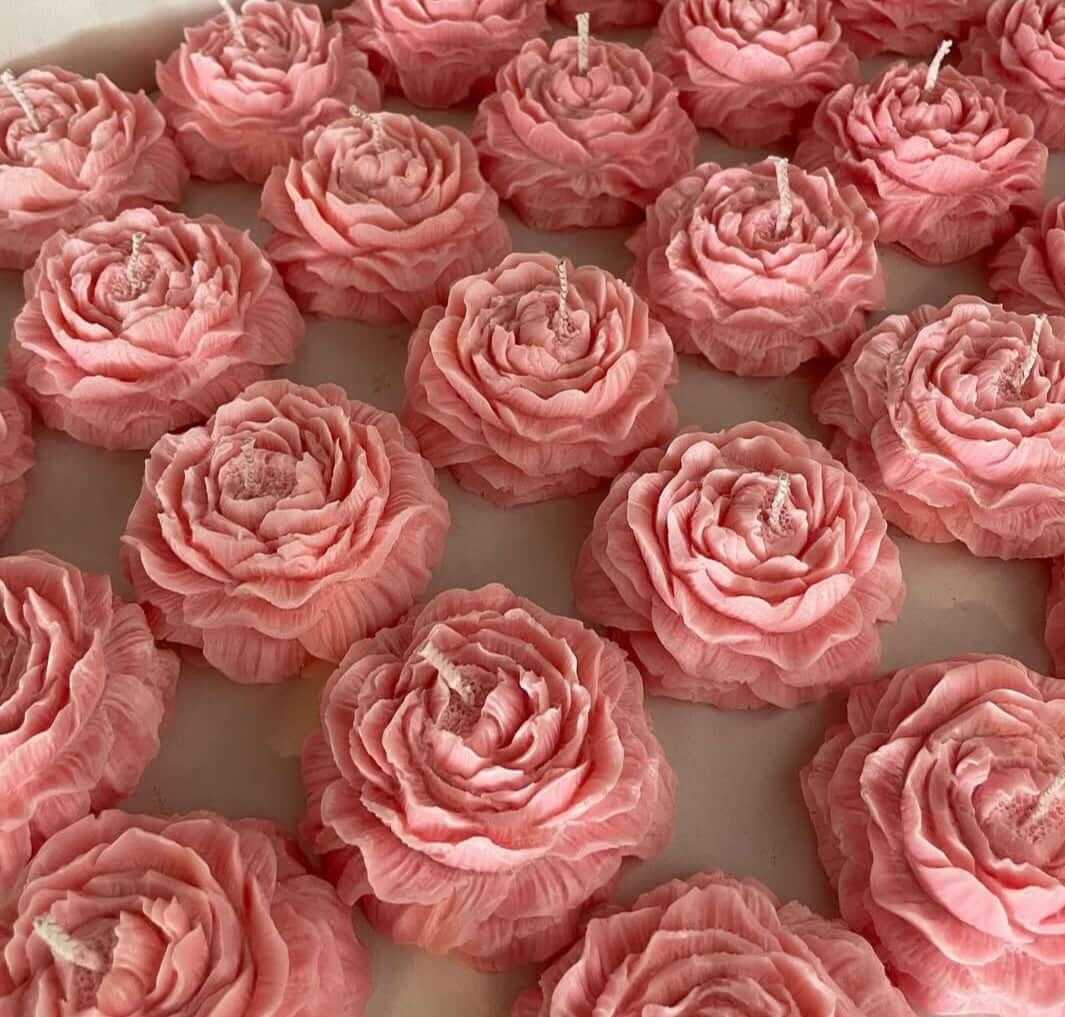 Fondant Bougie en Forme de Pivoine - Fabrication Française fait main | Bohojoy