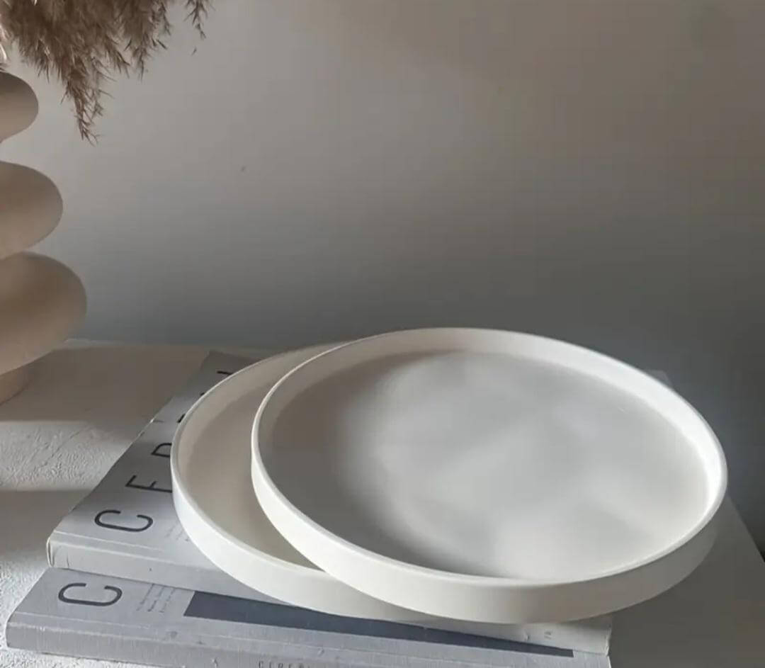 Plateau Rond en Résine Jesmonite - Fabrication artisanale française | Bohojoy