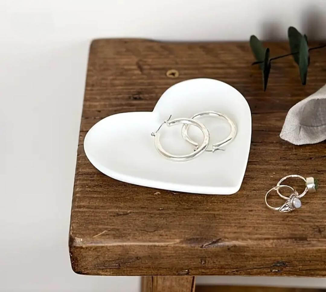 Plateau en Forme de Cœur en Résine Jesmonite - Artisanat Français fait main | Bohojoy