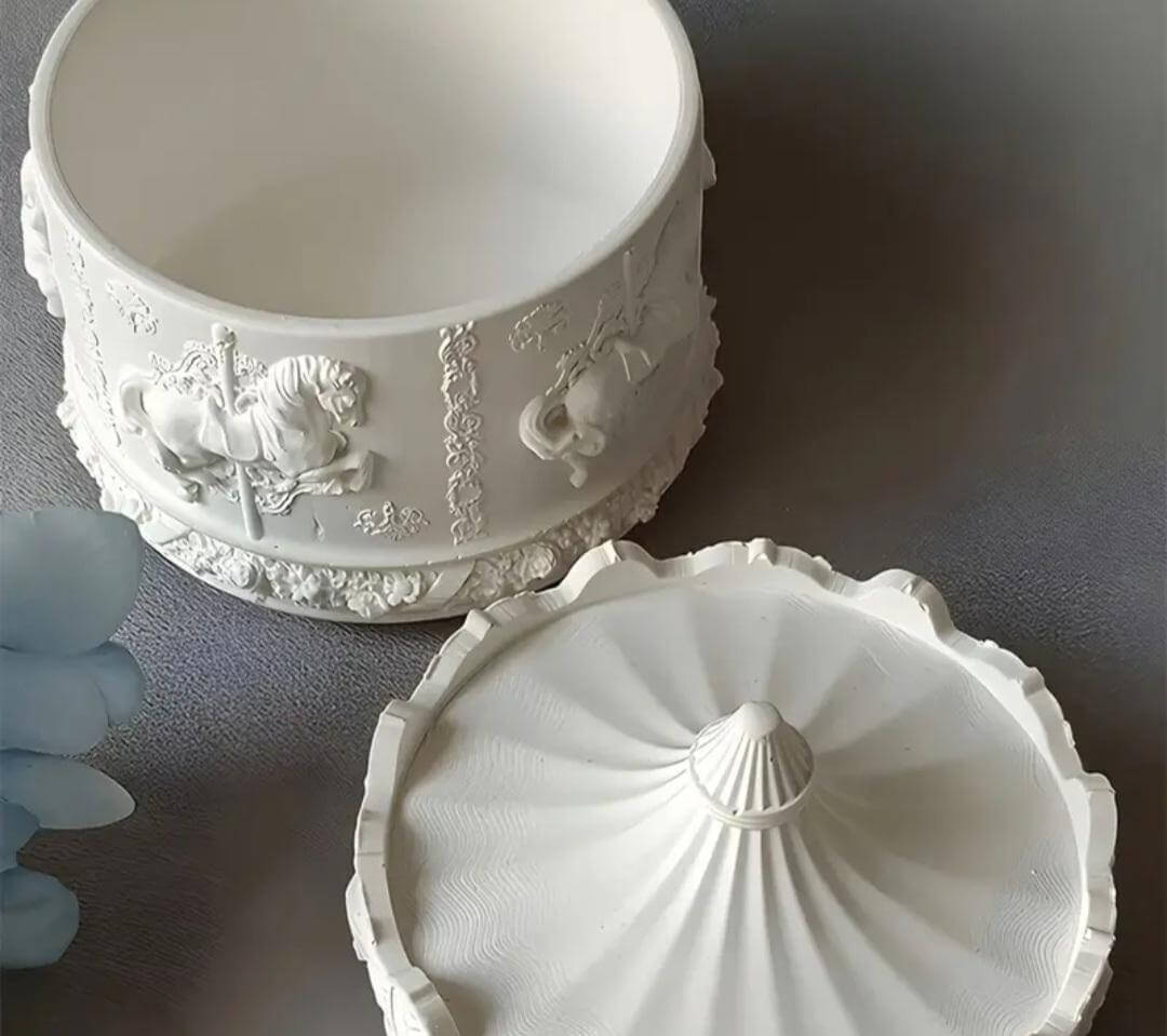 Pot Décoratif Carrousel en Résine Jesmonite - Artisanat Français fait main | Bohojoy