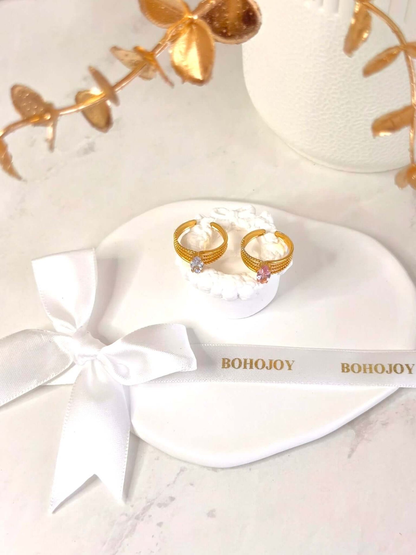 Romy - Bague Strass en Acier Inoxydable