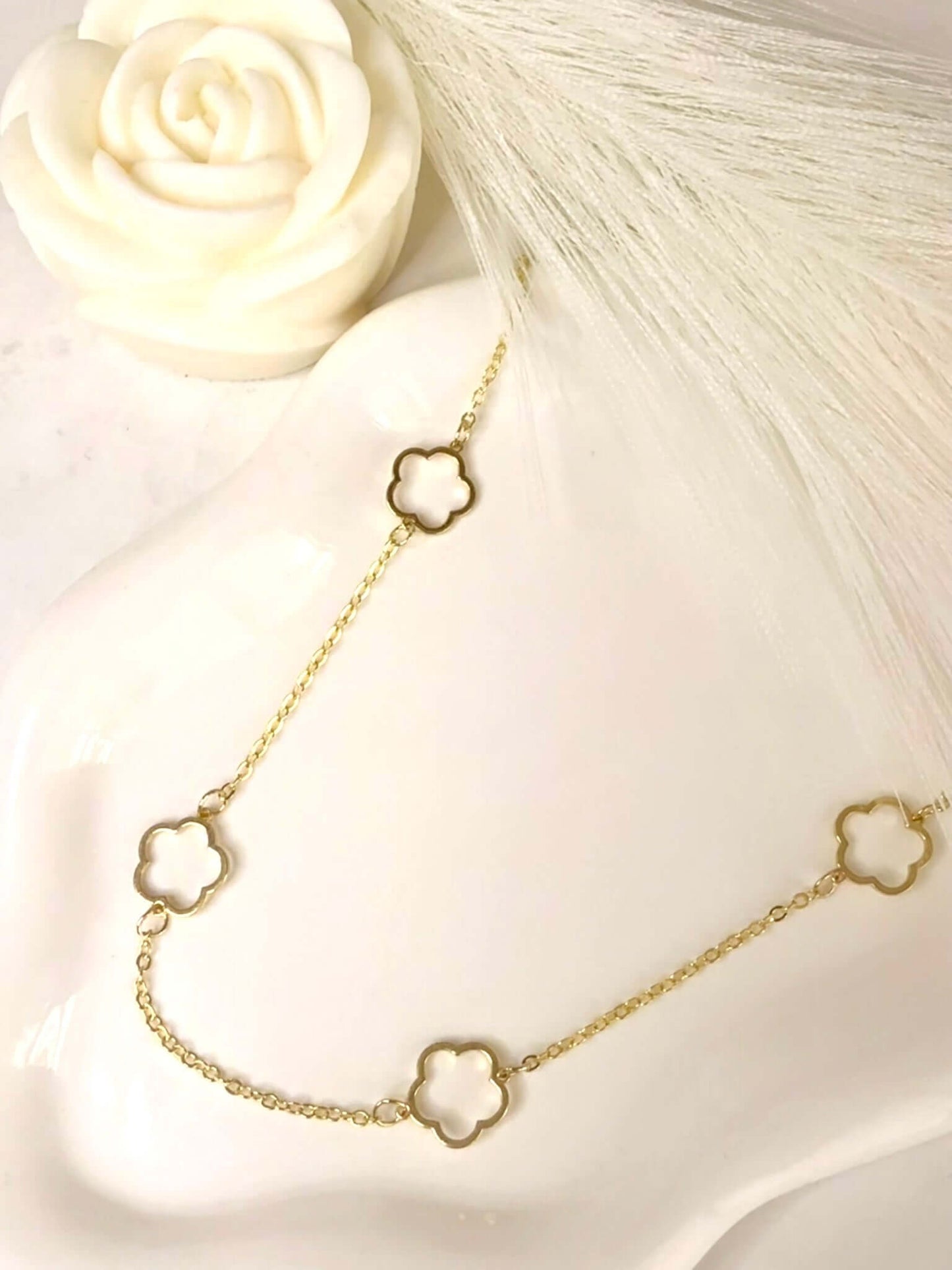 Romy - Parure Trèfles en Acier Inoxydable
