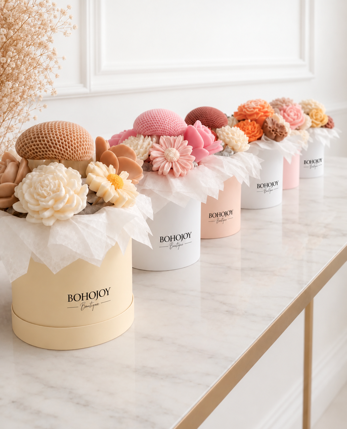 Bouquets éternels en fondants parfumés BOHOJOY