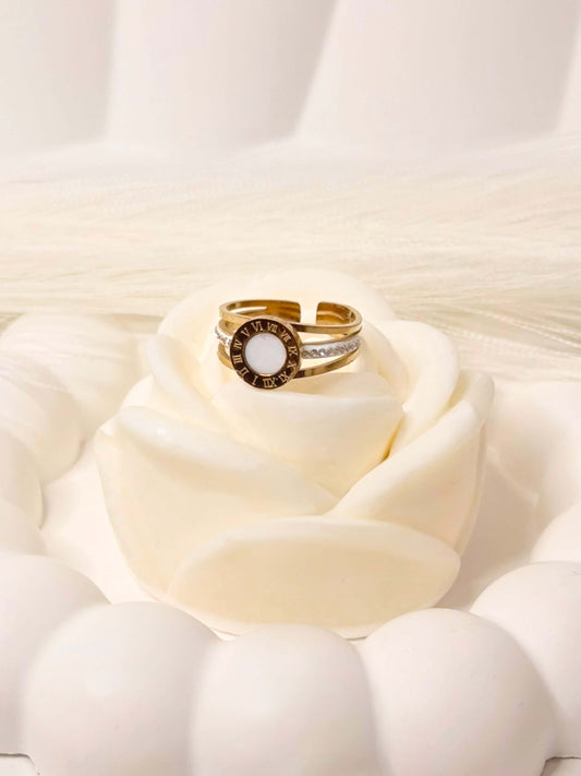 Bague ALBIN dorée pour femme - Acier inoxydable waterproof