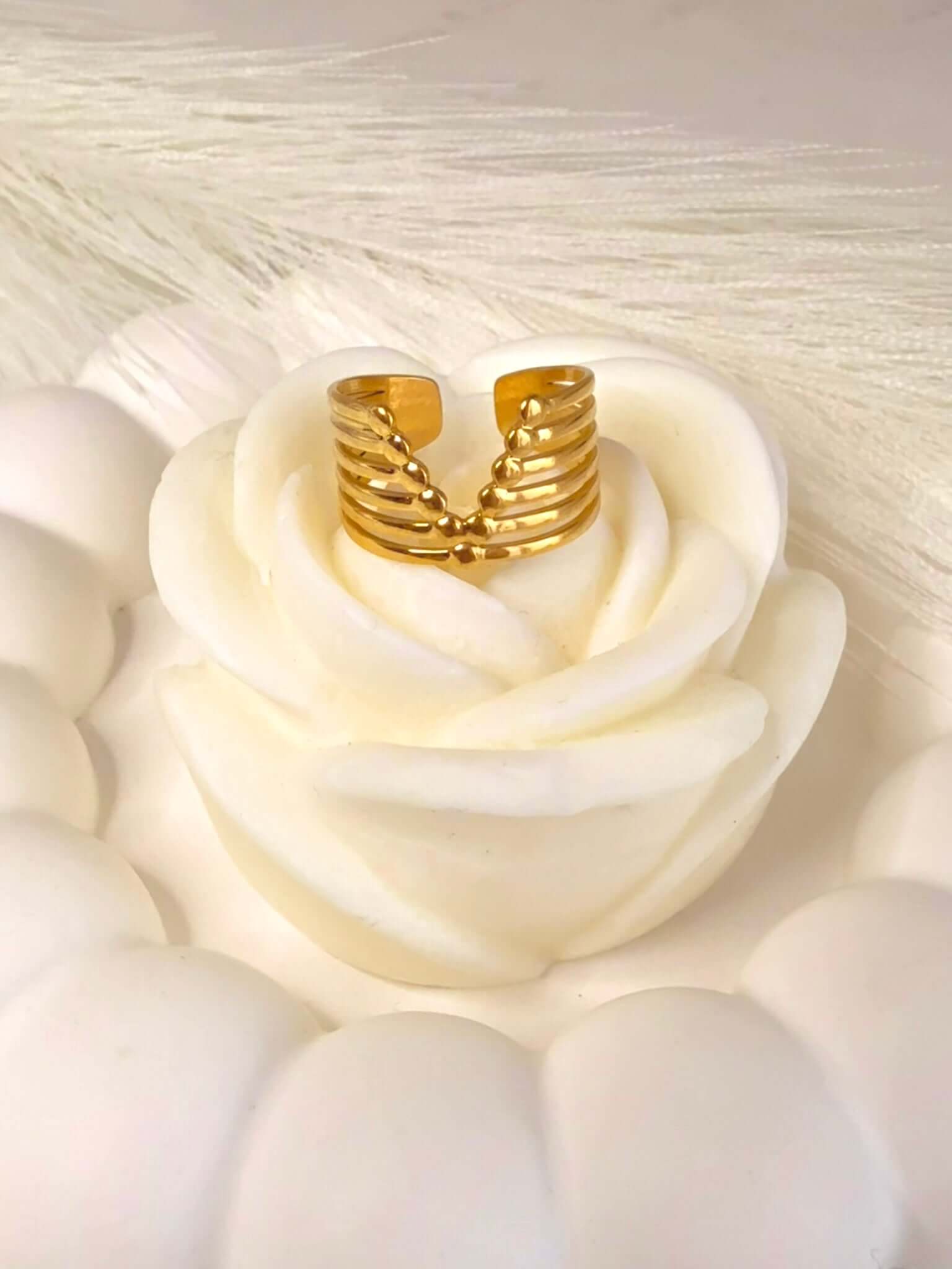 Bague GARANCE en Acier Inoxydable - Élégance Bohojoy