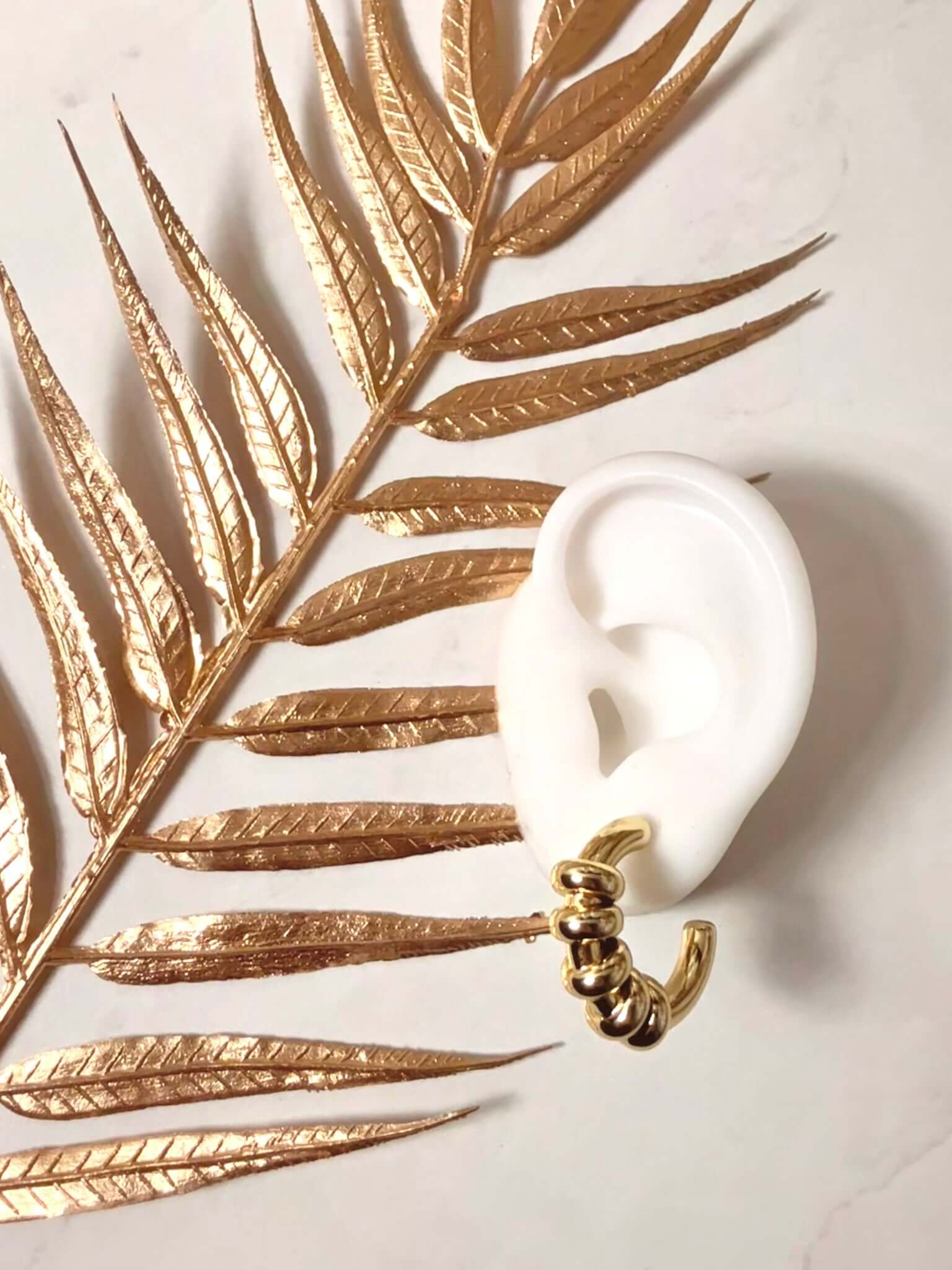 Boucles d'oreilles RITA en acier inoxydable - Élégance dorée