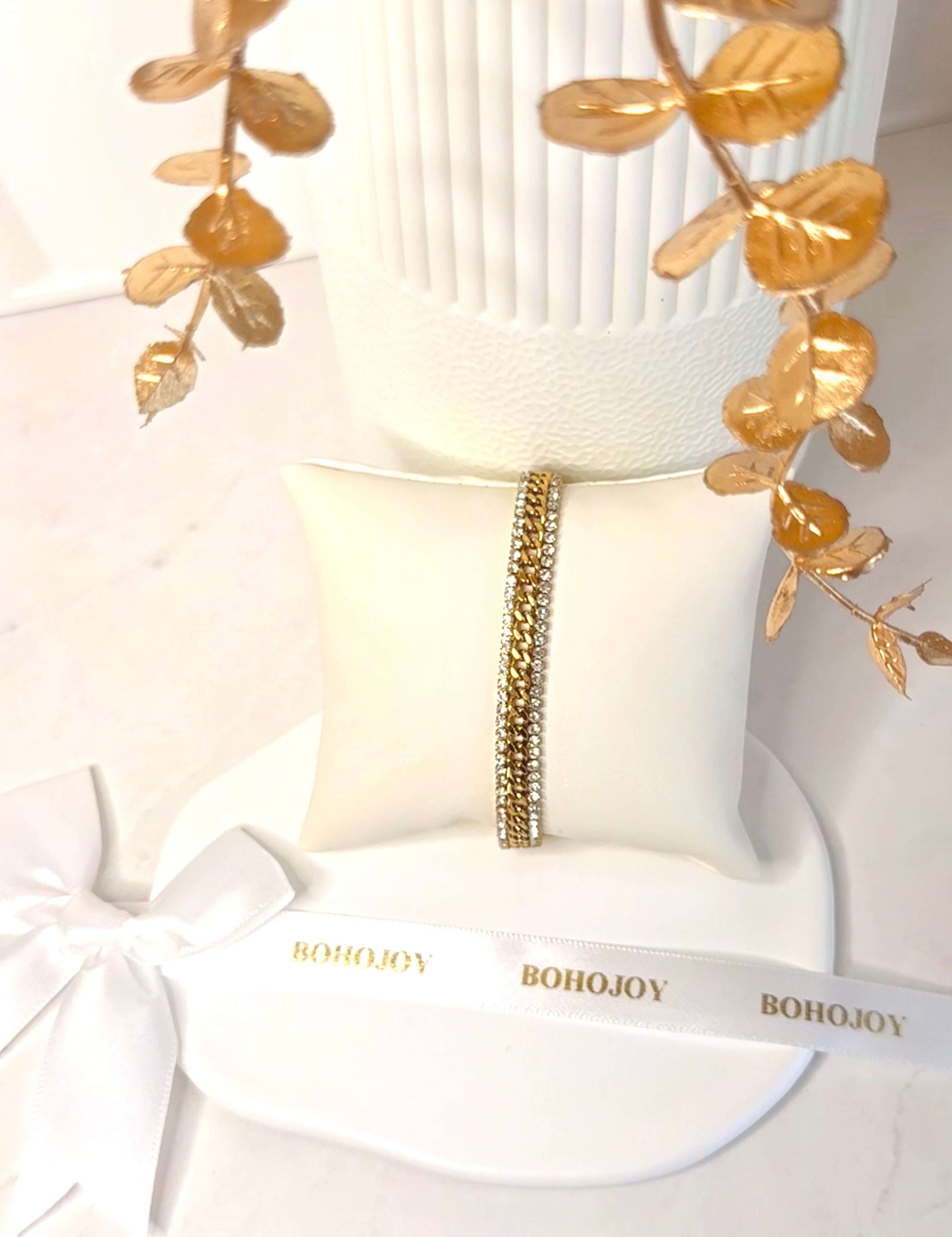Bracelet CLEORA - Acier inoxydable avec strass en Zircon | Bohojoy