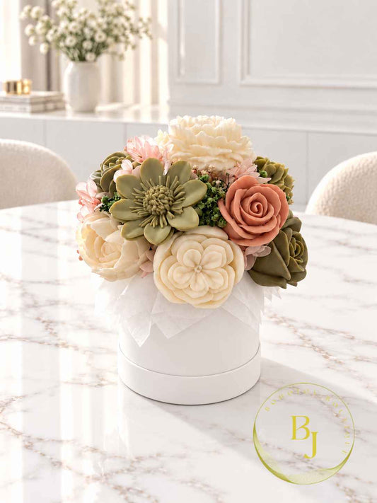 Bouquet JARDIN FLORAL vert sauge et rose – BOHOJOY