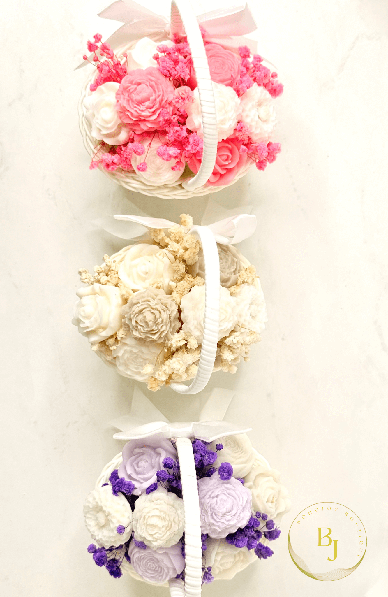 Bougie Mini PANIER FLORAL - BOHOJOY