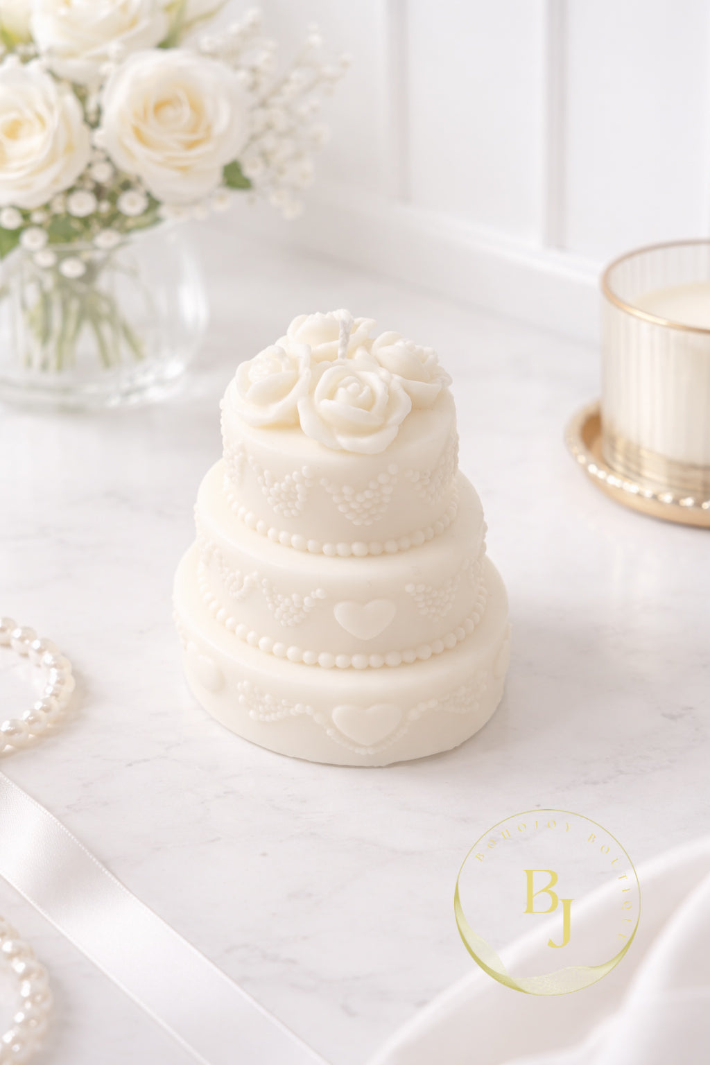 Bougie GÂTEAU FLORAL - BOHOJOY