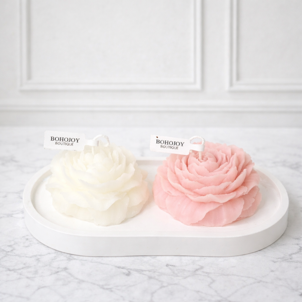 Bougie PIVOINE FLEURS - BOHOJOY