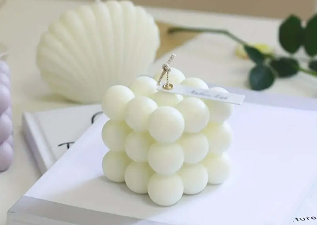 Fondant Bougie de Cube avec Bulles - Fabrication Française | Bohojoy