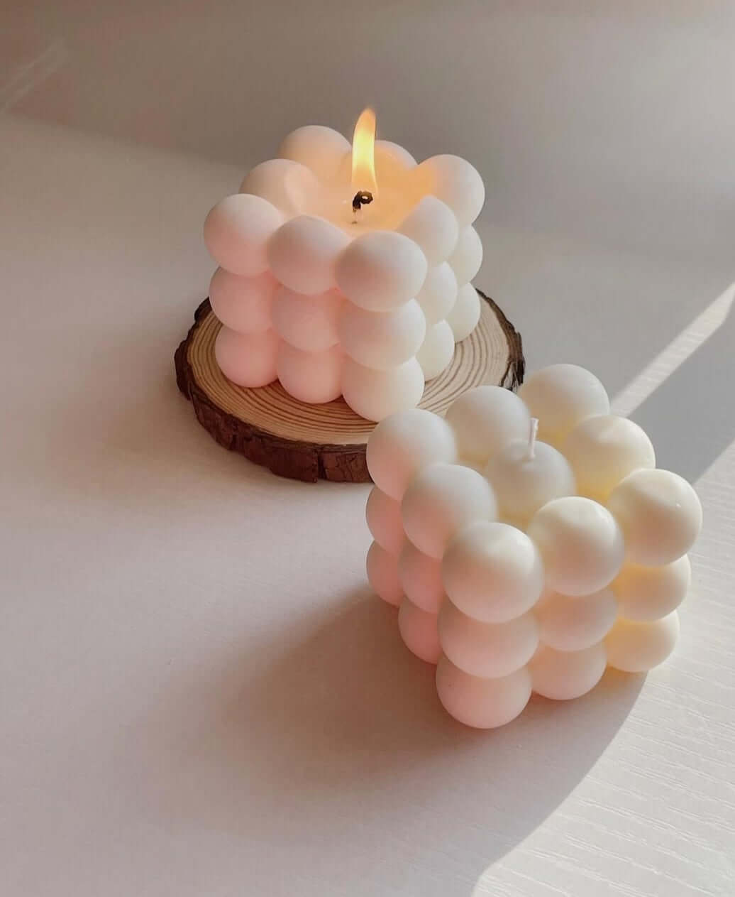 Fondant Bougie de Cube avec Bulles - Fabrication Française | Bohojoy