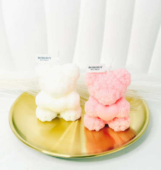 Fondant Bougie en Forme d'Ourson - Fabrication Française fait main | Bohojoy