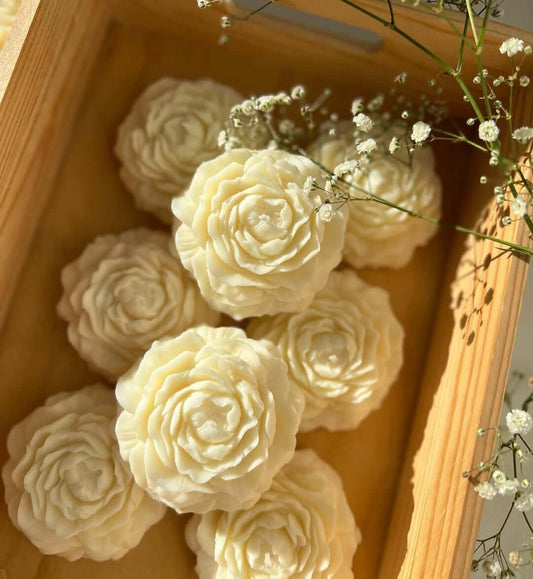 Fondant Bougie en Forme de Pivoine - Fabrication Française fait main | Bohojoy