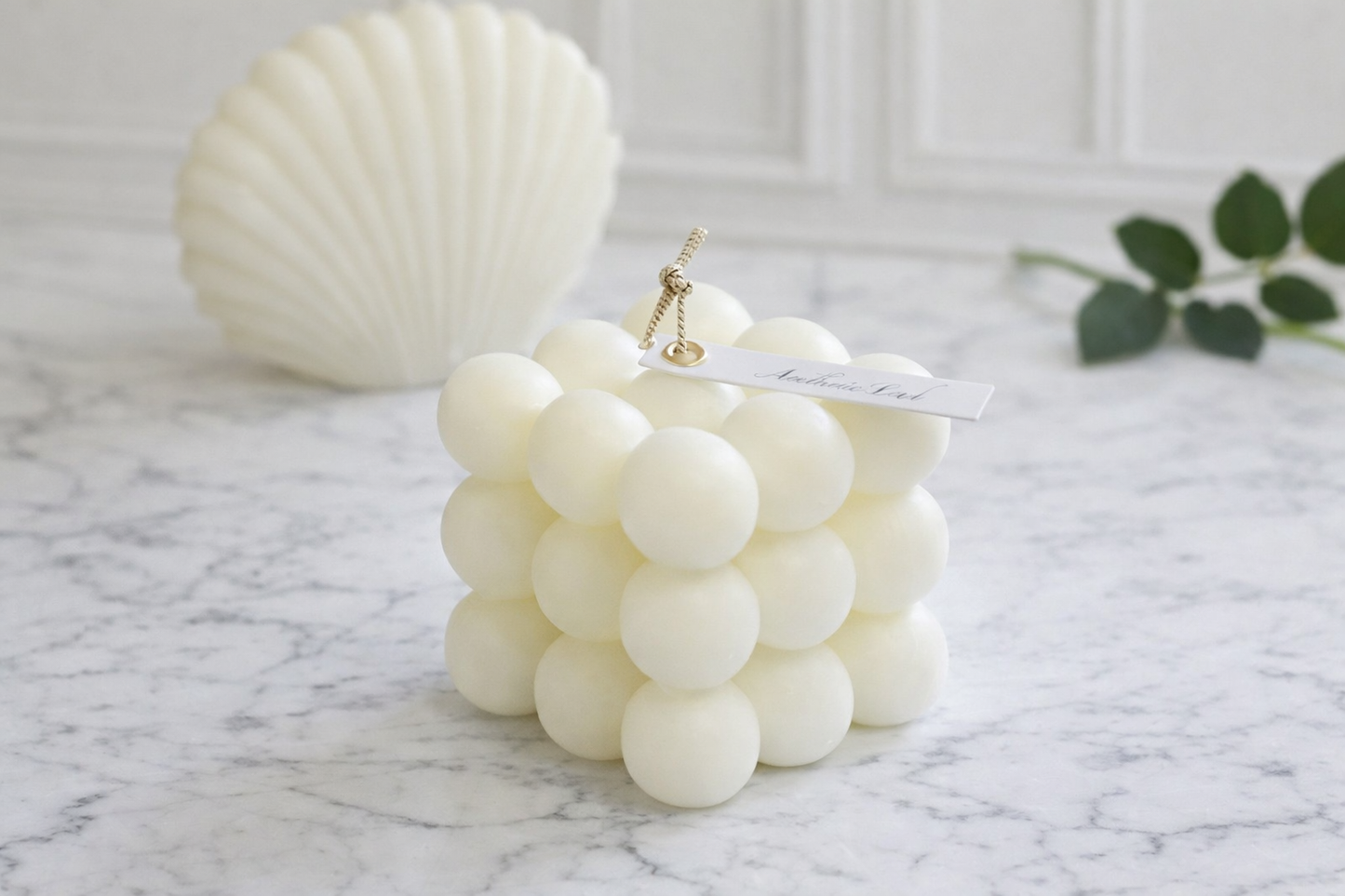 Bougie CUBE A BULLES - BOHOJOY