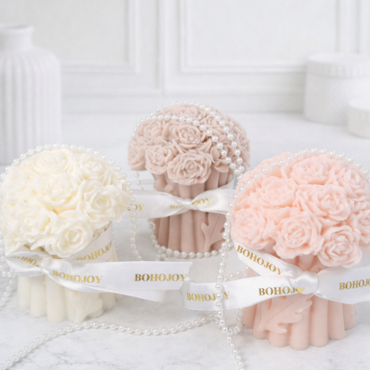 Bougie MINI BOUQUET ROSES - BOHOJOY