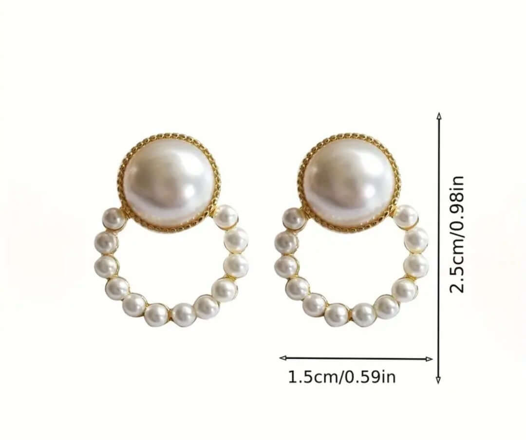 JOY - Boucles d'Oreilles Perles en Acier Inoxydable