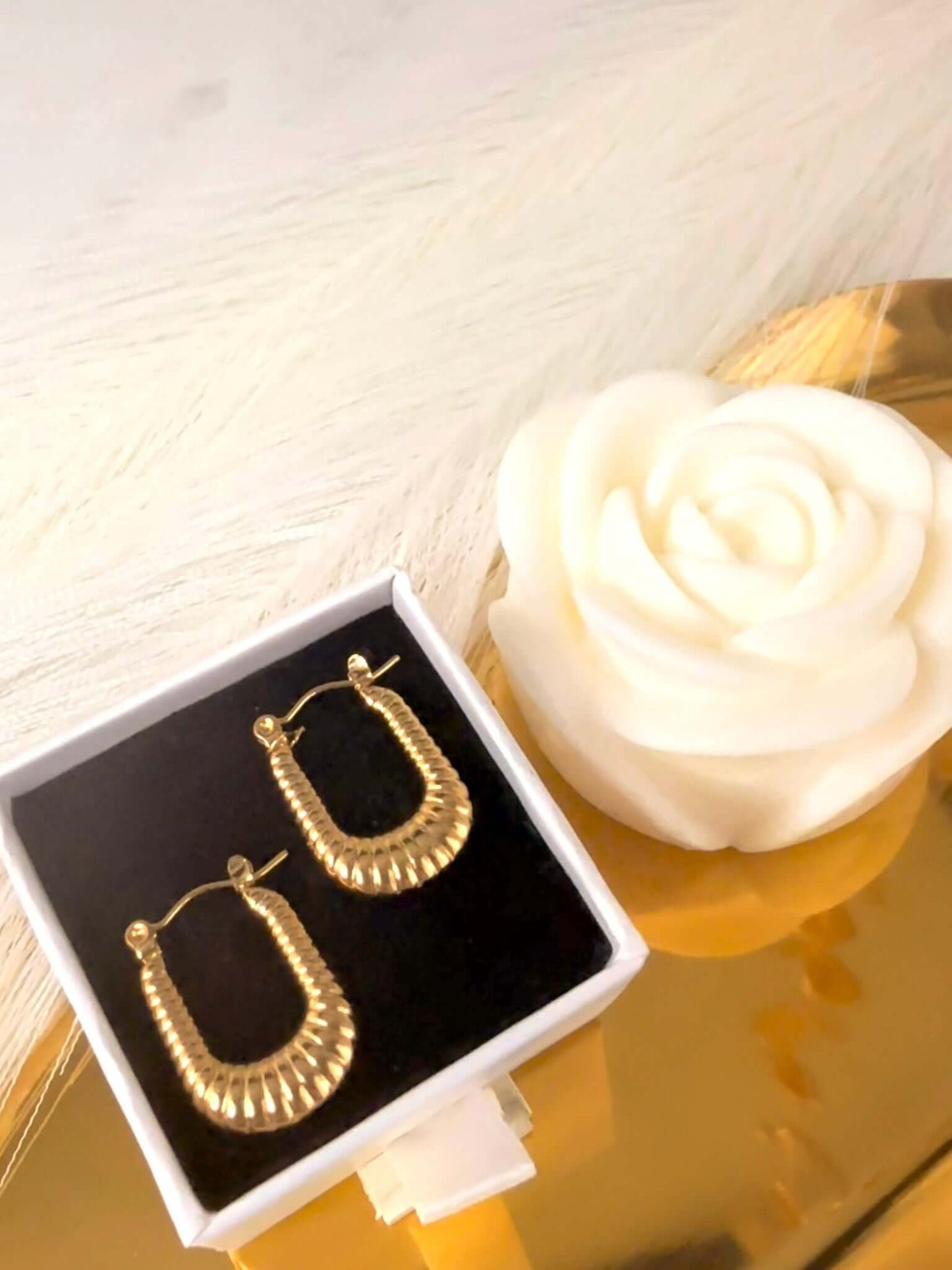 KALIA - Boucles d'oreilles en acier inoxydable élégantes