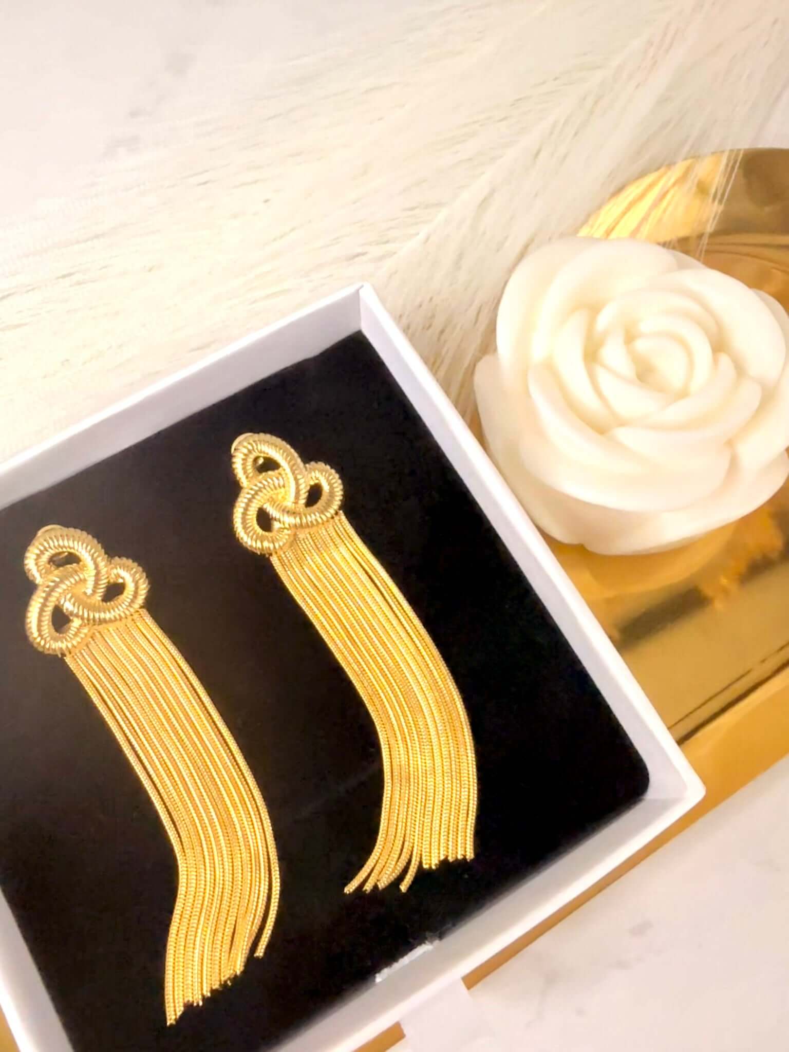 NINA - Boucles d'Oreilles Pendantes en Acier Inoxydable