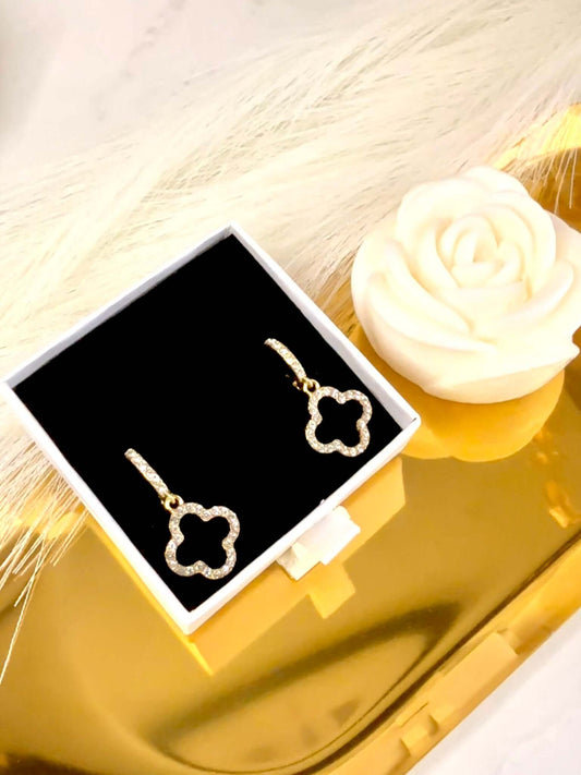 WAVY - Boucles d'Oreilles Pendantes Trèfle